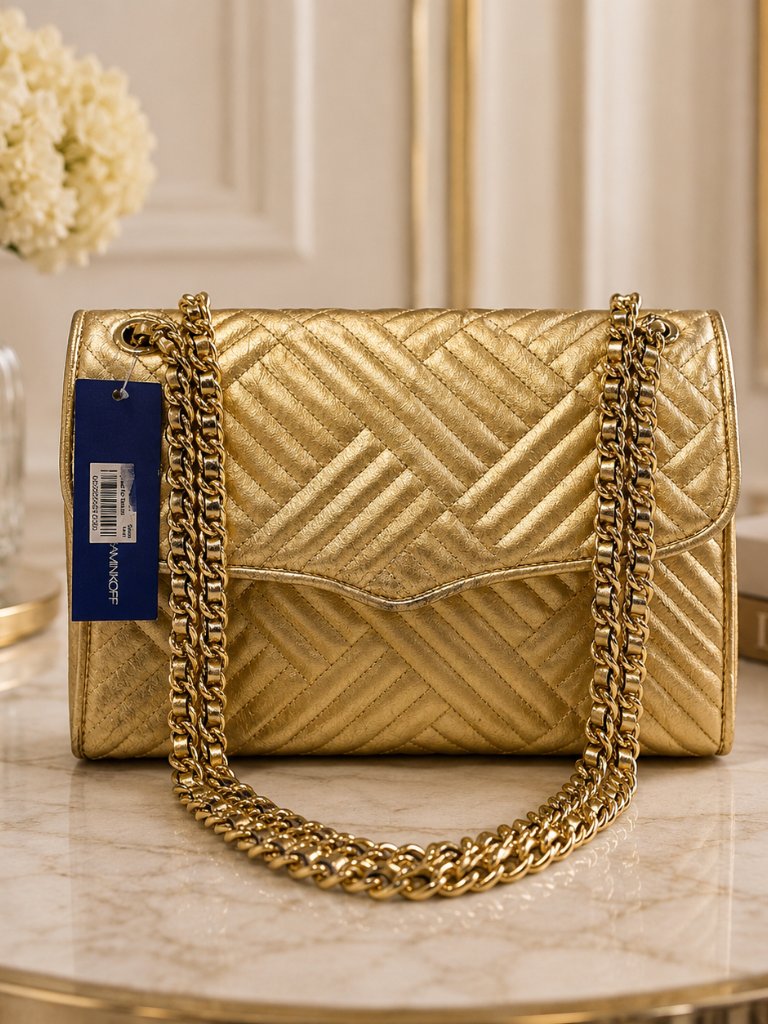 Rebecca Minkoff Affair Gold Quilted Bag